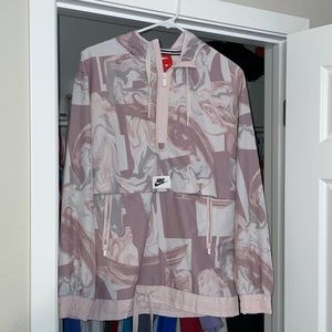 Light pink marbled Nike windbreaker